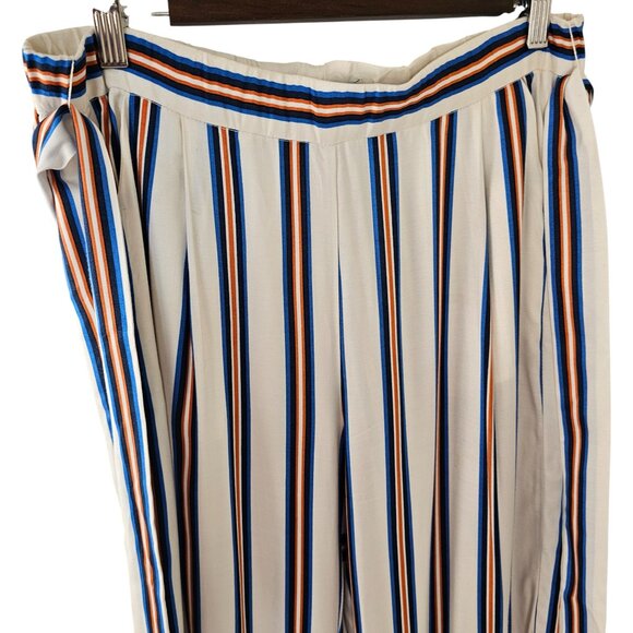Suncoo Light Beige Blue Orange Striped Pants Sz T0 XS - Picture 2 of 7